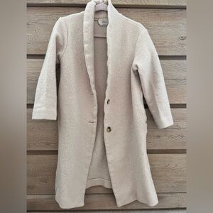 Wilfred Soft Cream Textured Wool Coat